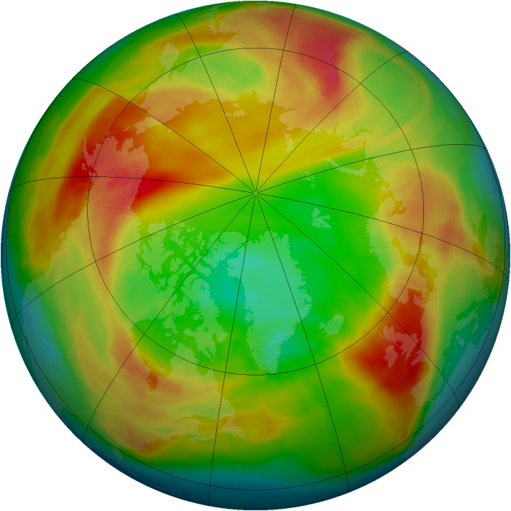 Arctic ozone map for 15 February 2014
